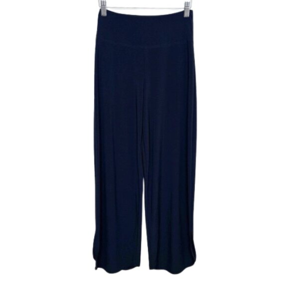 Sympli Womens 4 Curved Hem Pull On Stretch Ankle Pant In Black - Picture 1 of 15